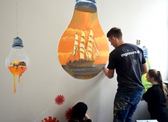 Obrazek: LO Stary Sącz: mural powstał w dwa dni!