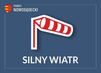 Obrazek: Pierwszy stopień zagrożenia: porywisty wiatr